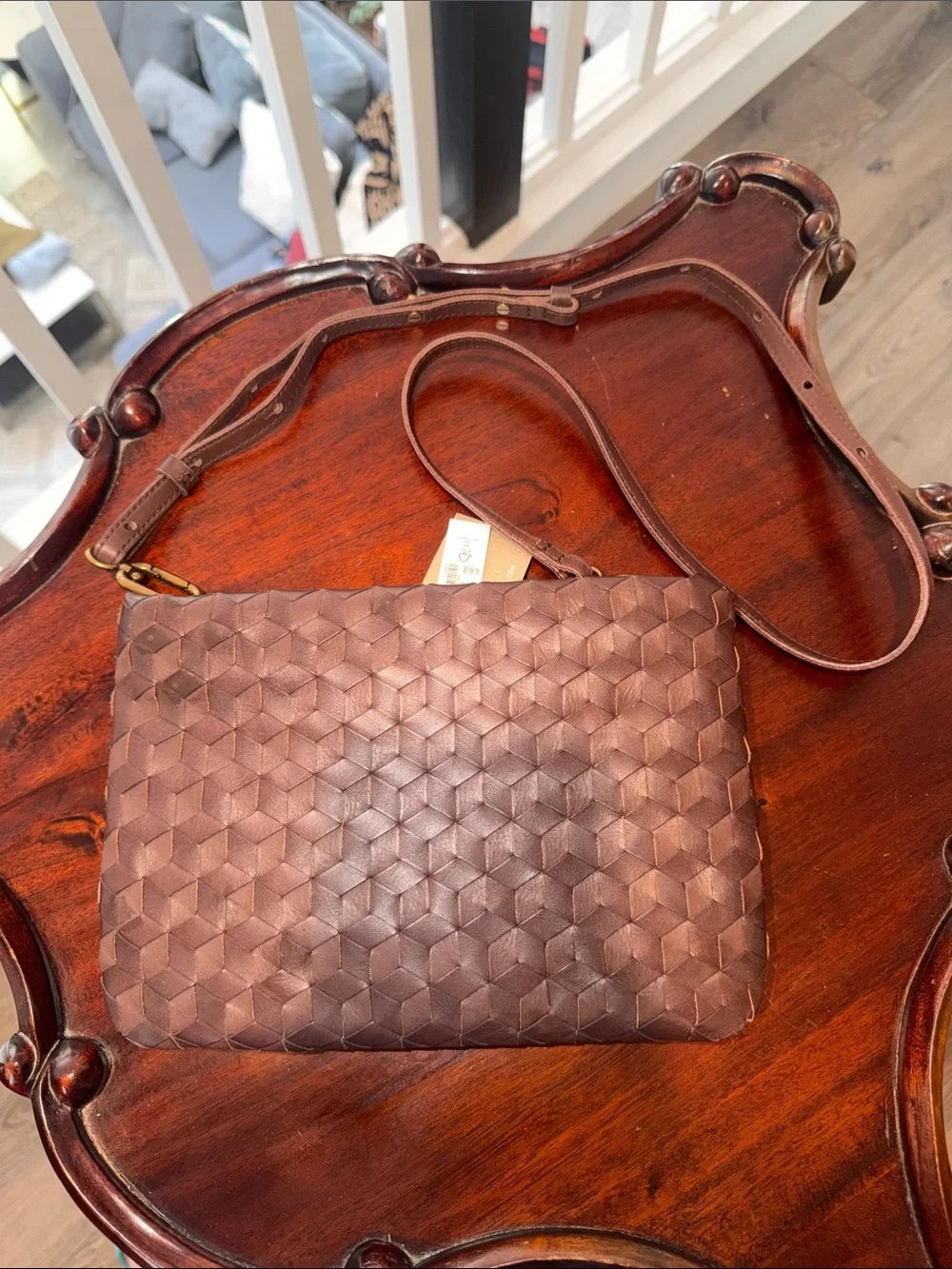 Madewell The Puff Crossbody Bag in Chocolate Raisin